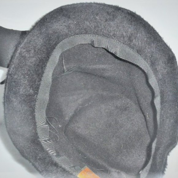 ST6IN Lady Ann FUR HAT Vintage Hat Ladies Hat Woman's Black Hat Styled By LH - Picture 5 of 7